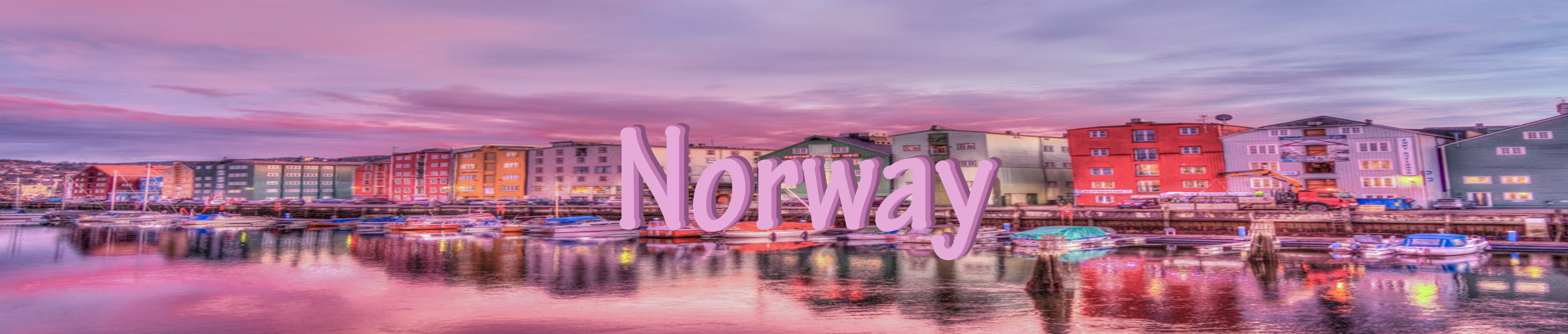 A picture of a neighborhood with the word Norway on it